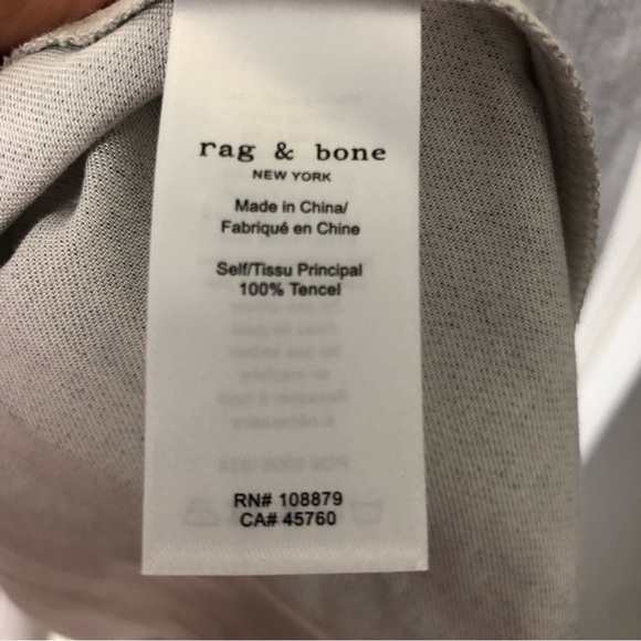 Rag & Bone Charlie liquid crop button down fake denim shirt- size m - Picture 5 of 8